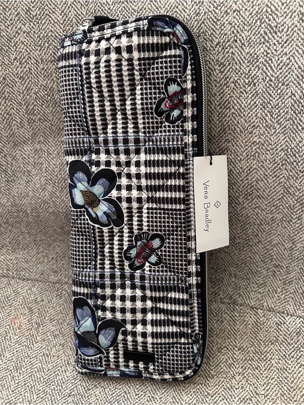 Vera Bradley Black & White Plaid Curling and Flat Iron Holder